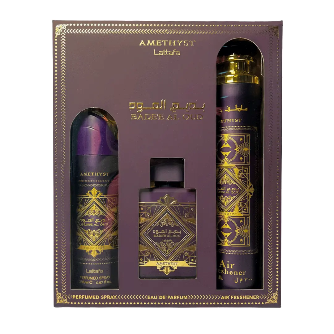 Bade'e Al Oud Amethyst | Lattafa (Kit Presente Luxo - 3 Peças)